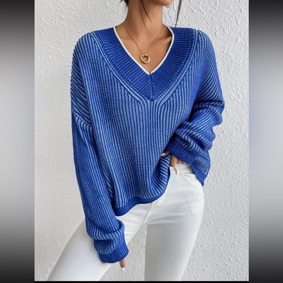 Cozy Relaxed Fit Slouchy Stripes Sweater Top - Picture 5 of 16